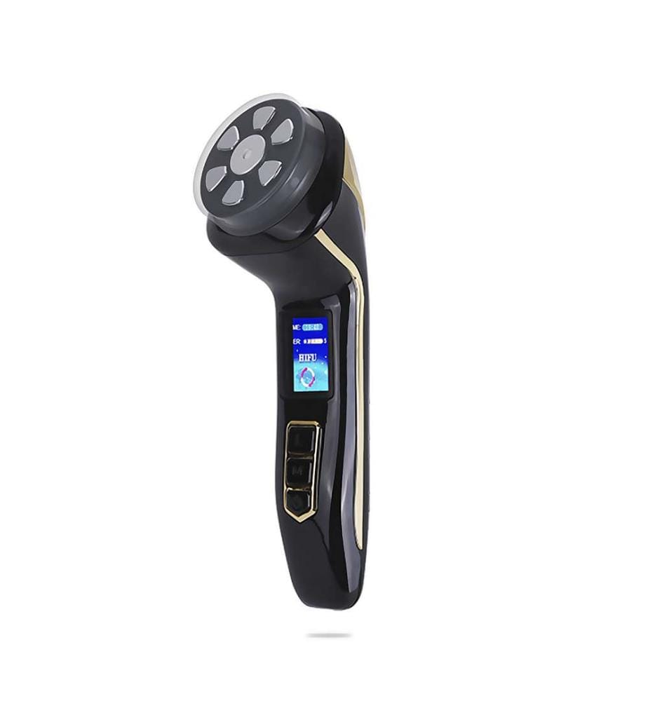 4-in-1-Gesichtspflegegerät mit EMS, Radiofrequenz, Ultraschall und Pulsationen – Schwarz