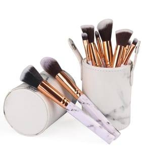 10er-Set Make-up-Pinsel – Weiss