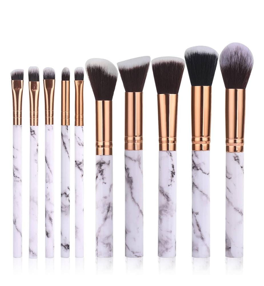 10er-Set Make-up-Pinsel – Weiss