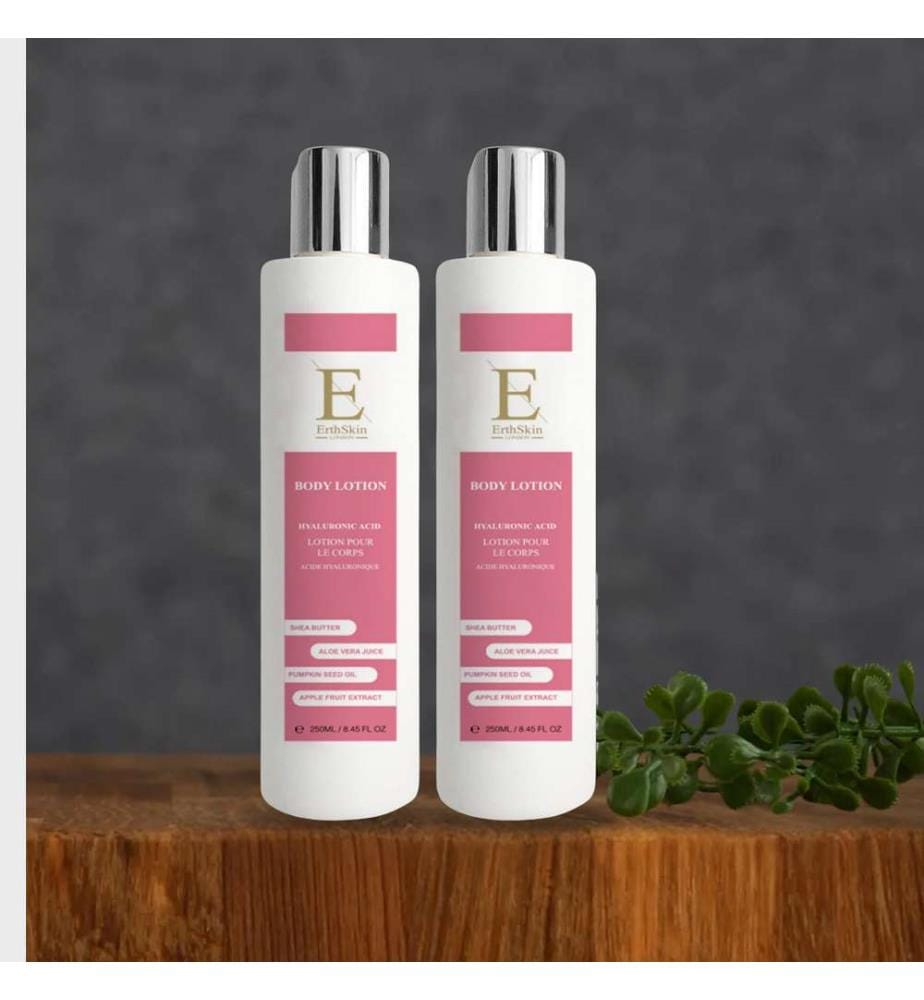 Set of 2 hyaluronic acid treatments and collagen body lotions – 250 ml