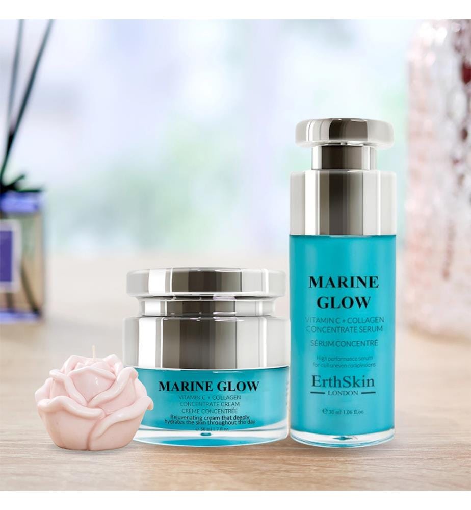 Set aus konzentriertem Vitamin-C- und Kollagen-Serum + konzentrierter Vitamin-C-Creme – 30 ml + 50 ml