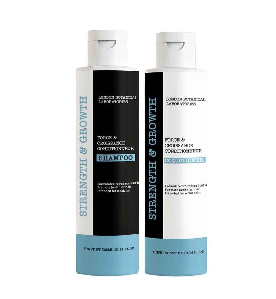Set of 2 Strength and Growth Hair Care Products – Shampoo + Conditioner – 2 x 300 ml