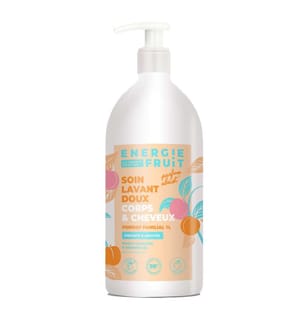 Mildes Duschgel für Körper und Haare für Kinder und Erwachsene – Aprikosen-Duft – 1 l