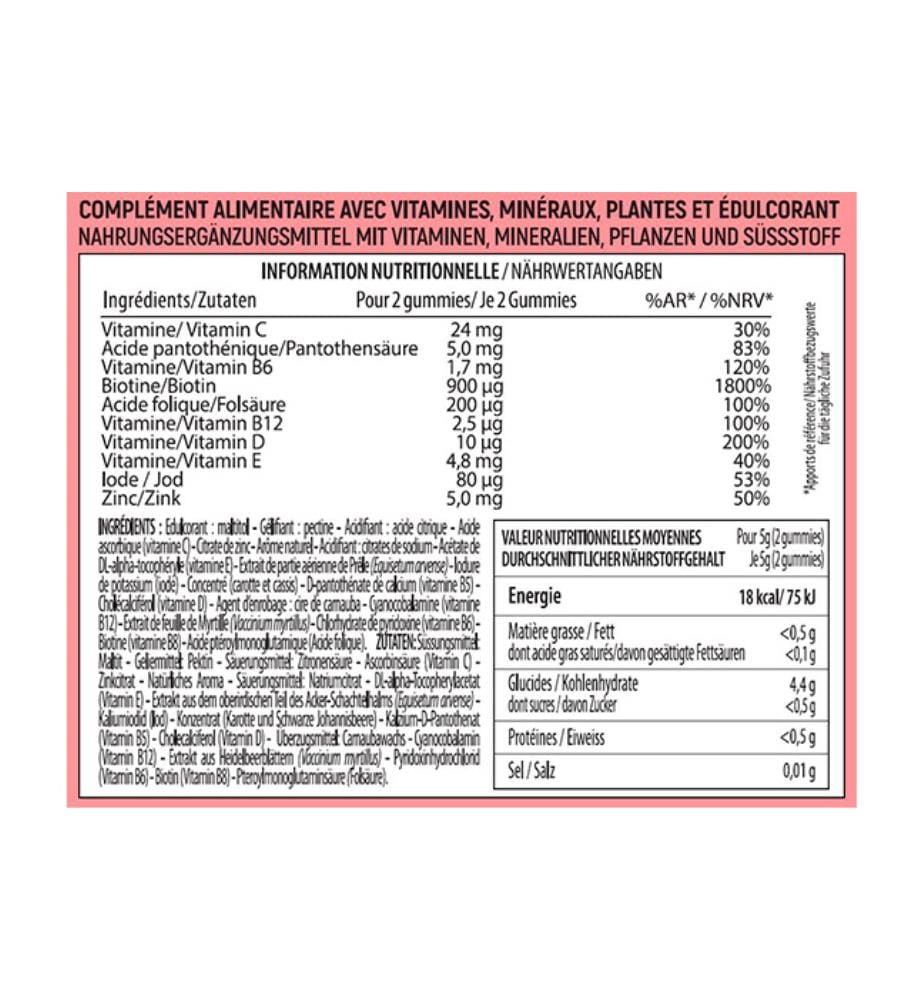 Compléments Alimentaires Good Hair (Sans Sucres) - 60 Gummies
