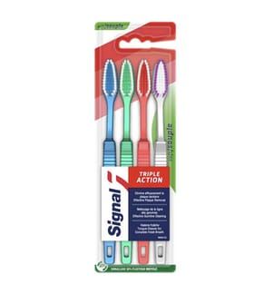 Lot de 12 x4 brosses à dents Triple Action Soft