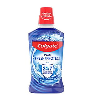Lot de 12 Bain de Bouche Plax - Fresh & Protect Ice - 500 ml