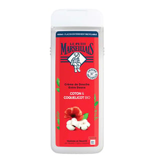 Lot de 12 Gels Douche Lait de Coton & Coquelicot 400 ml