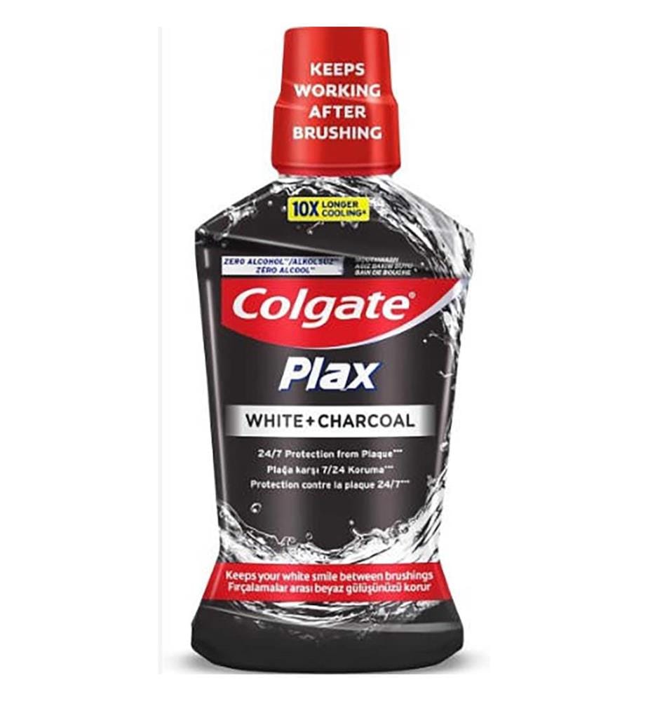 6 flacons de bain de bouche Plax White – Charcoal de 500 ml