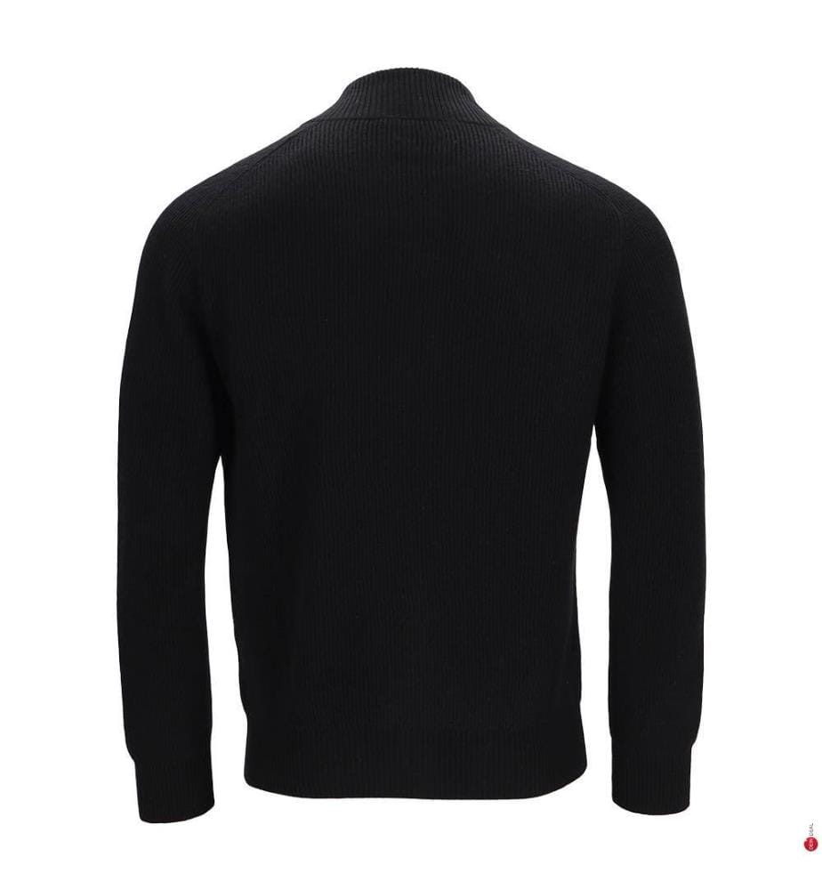 Strickjacke mit Reissverschluss – Schwarz