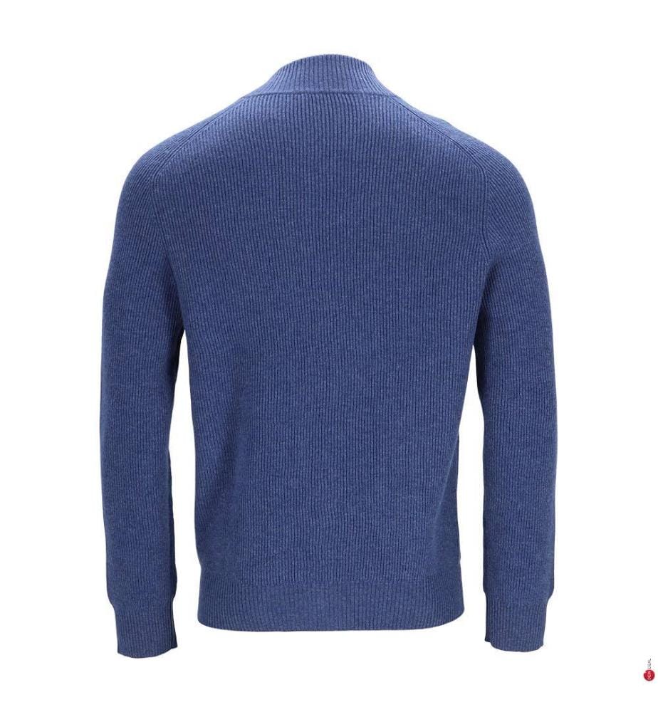 Strickjacke mit Reissverschluss – Blau