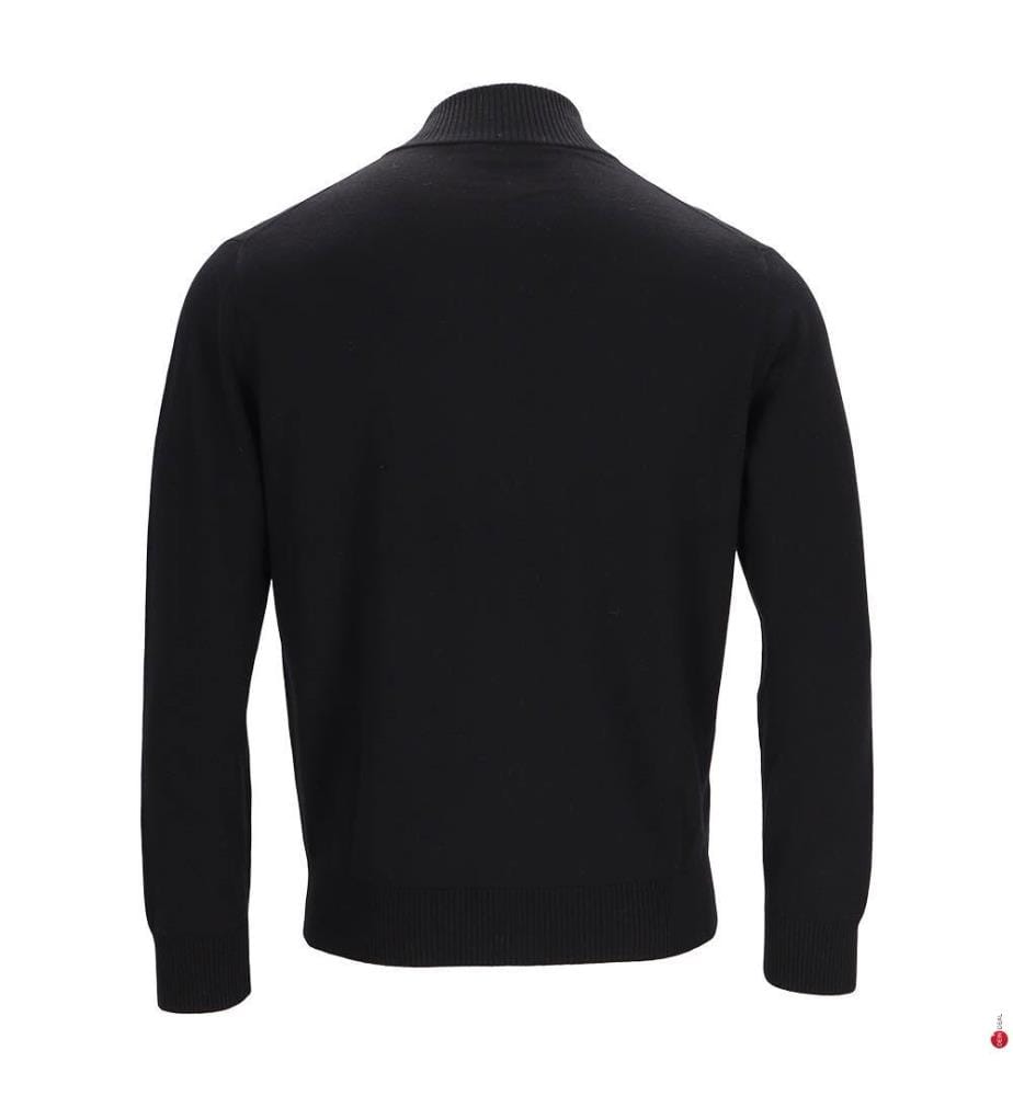 Strickjacke mit Reissverschluss – Schwarz