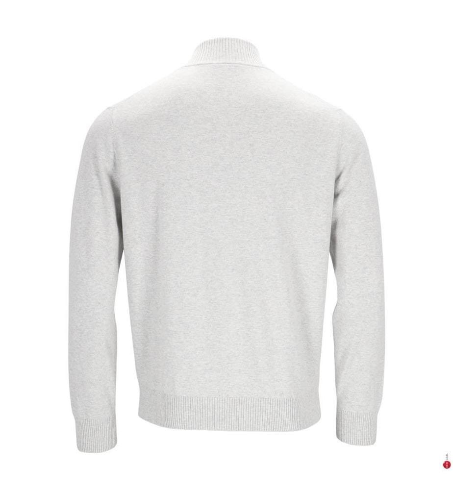 Strickjacke mit Reissverschluss – Hellgrau