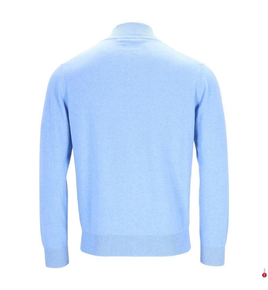 Strickjacke mit Reissverschluss – Hellblau