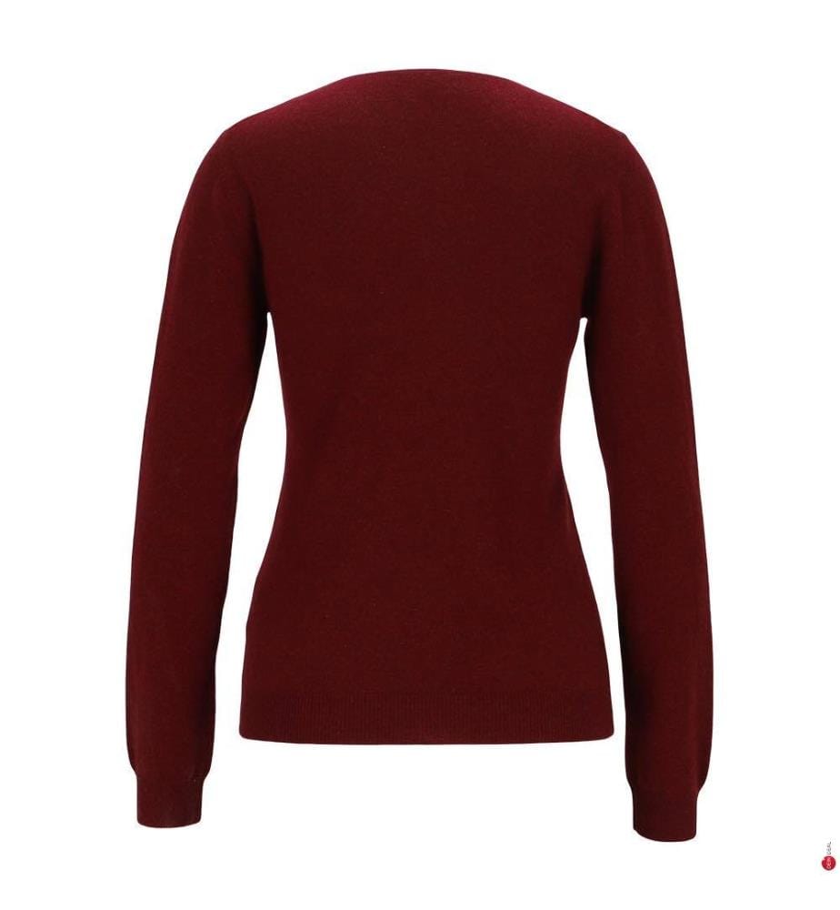 Pullover mit Rundhalsausschnitt – Bordeaux