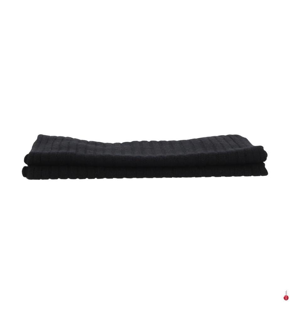 Sciarpa in maglia a coste inglesi - Nero