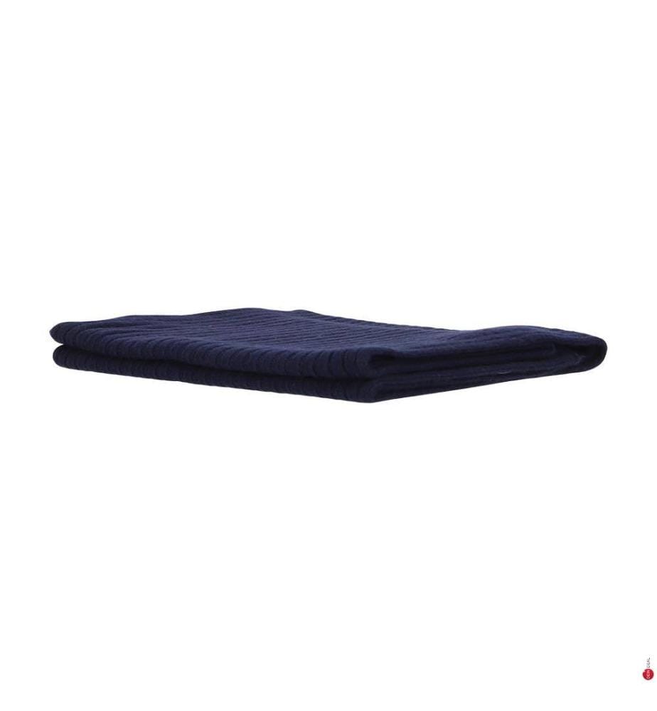 Schal aus englischem Rippenstrick – Marineblau