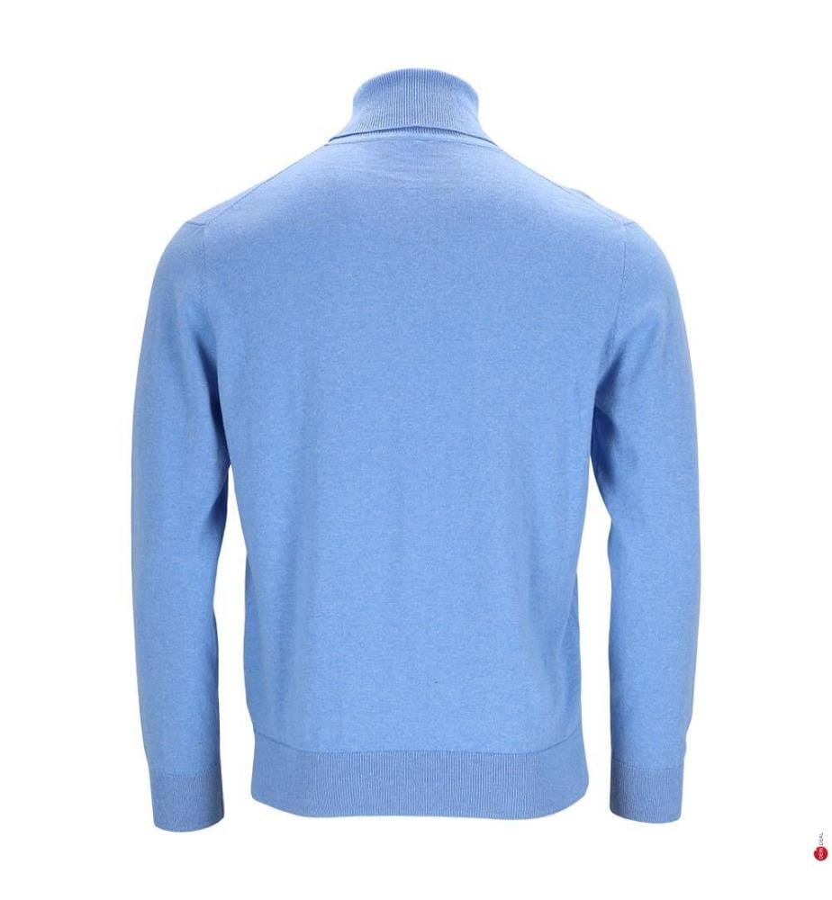 Pull col roulé - Bleu clair