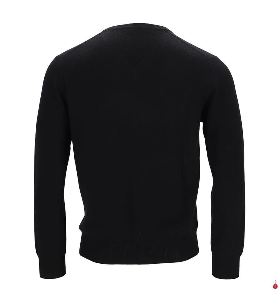 Pullover mit V-Ausschnitt – Schwarz