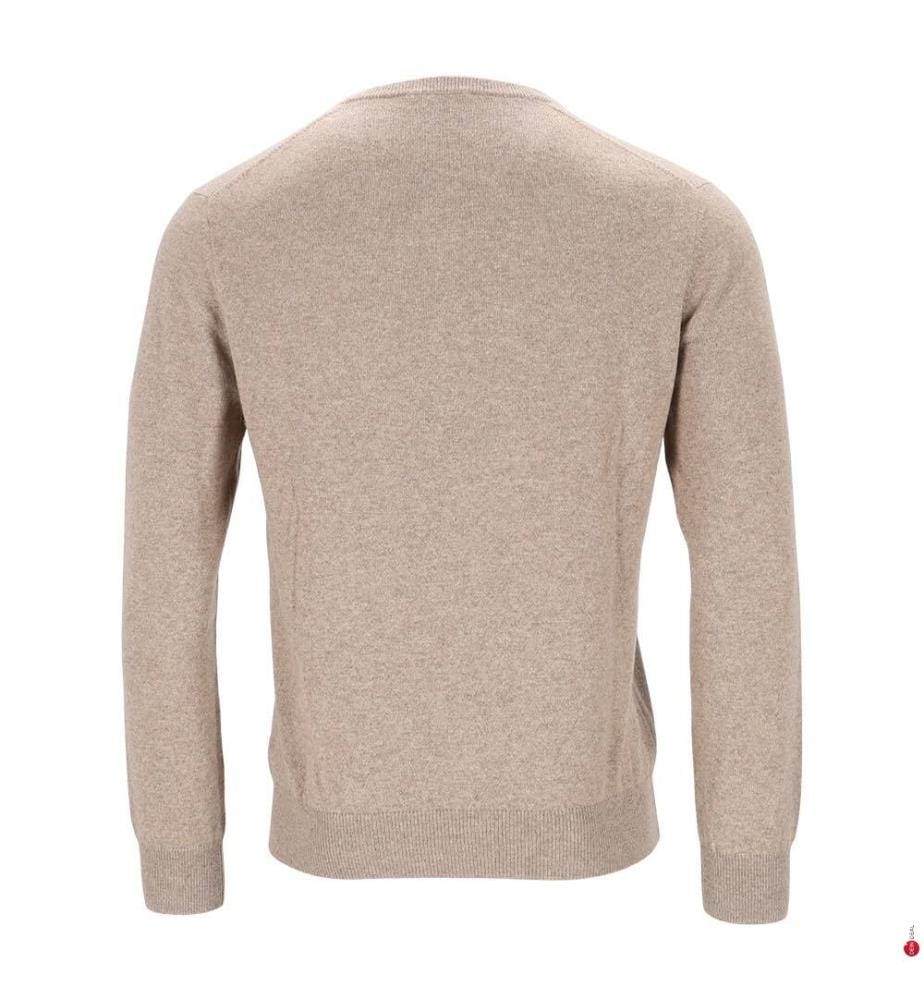 Pullover mit V-Ausschnitt – Beige