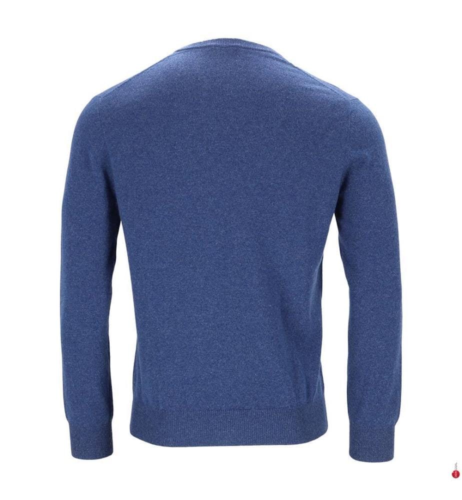 Pullover mit V-Ausschnitt – Blau