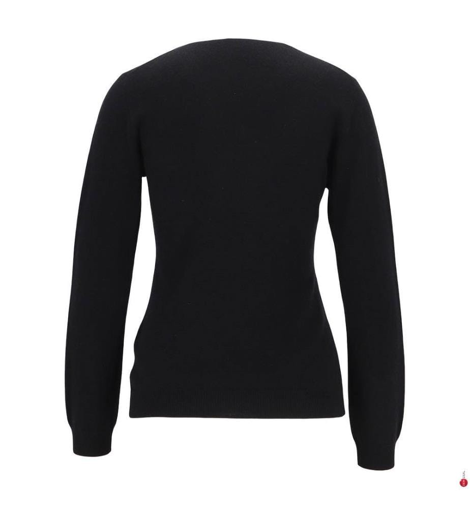 Pullover mit V-Ausschnitt – Schwarz