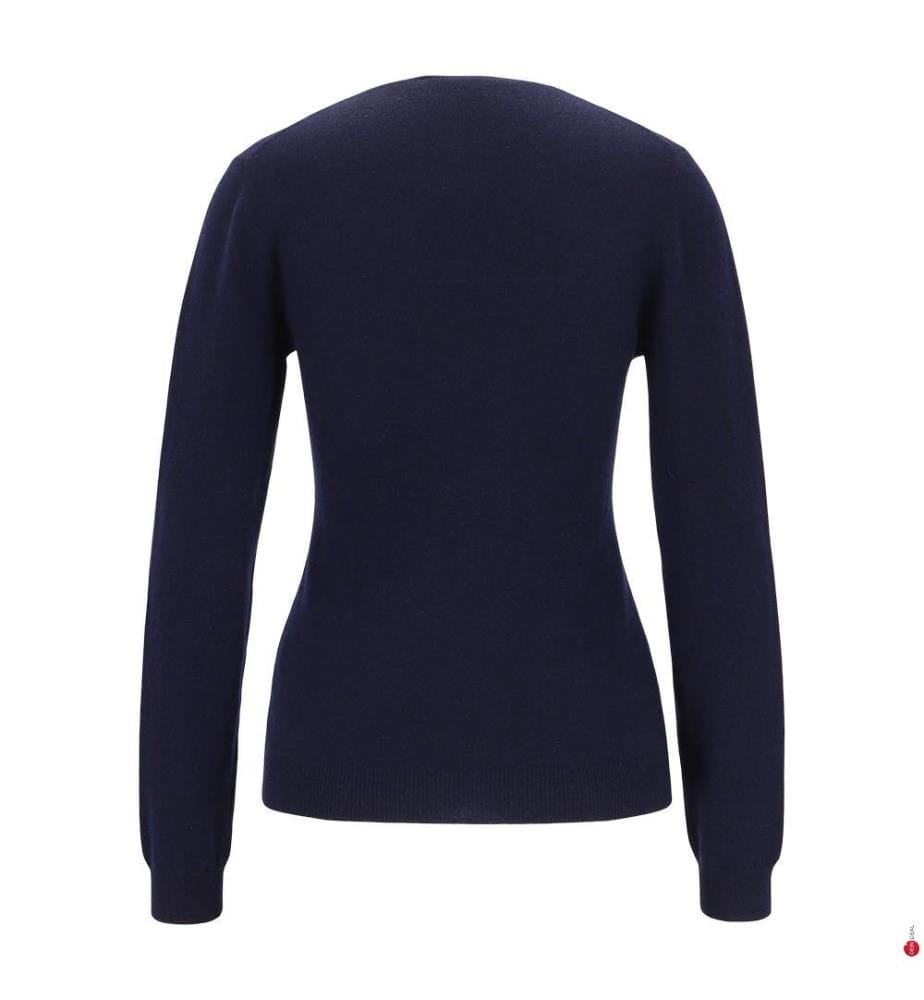 Pullover mit V-Ausschnitt – Marineblau