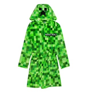 Minecraft Boys Creeper Pixel Dressing Gown