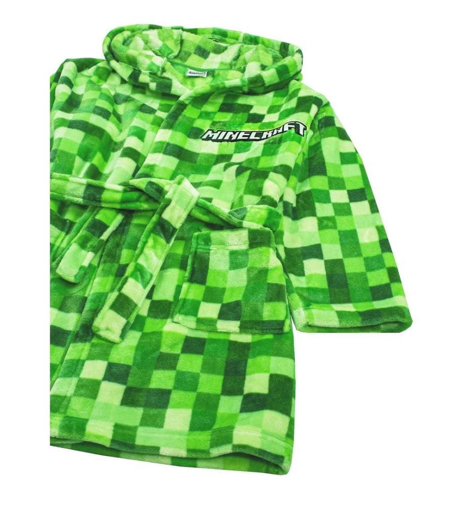 Minecraft Boys Creeper Pixel Dressing Gown