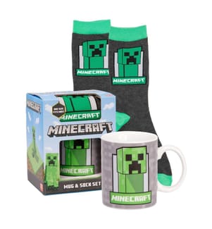Minecraft Childrens/Kids Creeper Mug and Sock Set