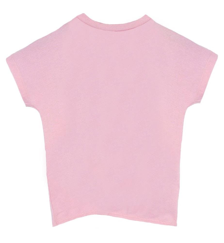 Minecraft Girls Cat Twisted Knot Front T-Shirt