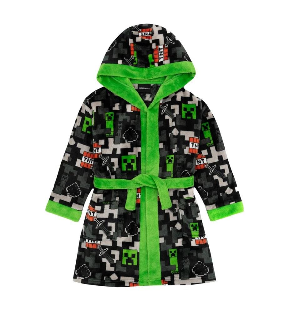 Minecraft Boys Creeper TNT Dressing Gown