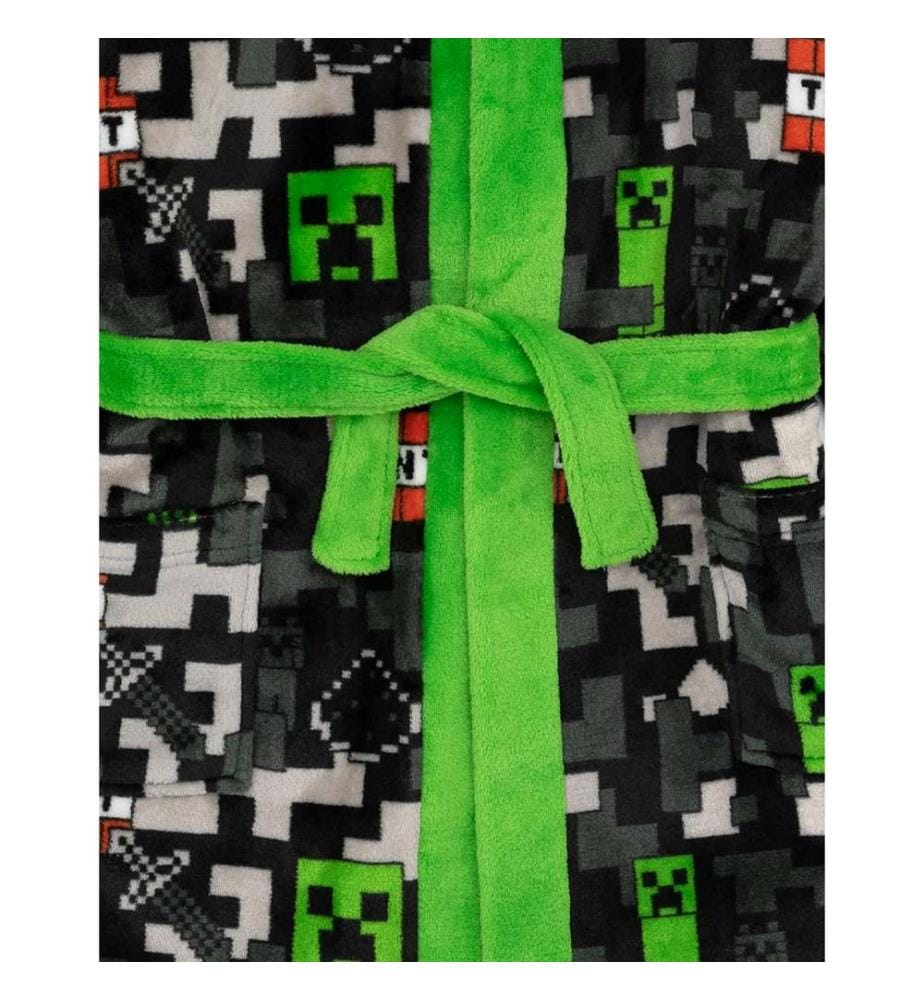 Minecraft Boys Creeper TNT Dressing Gown