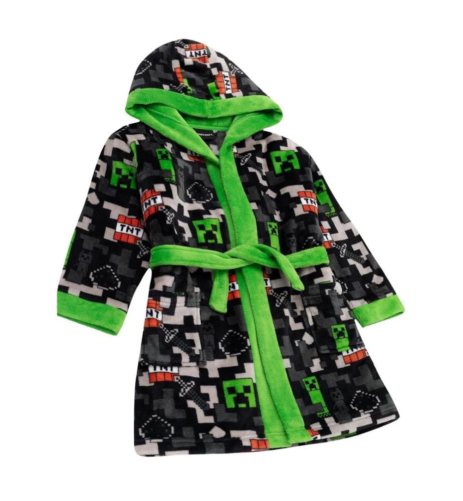 Minecraft Boys Creeper TNT Dressing Gown
