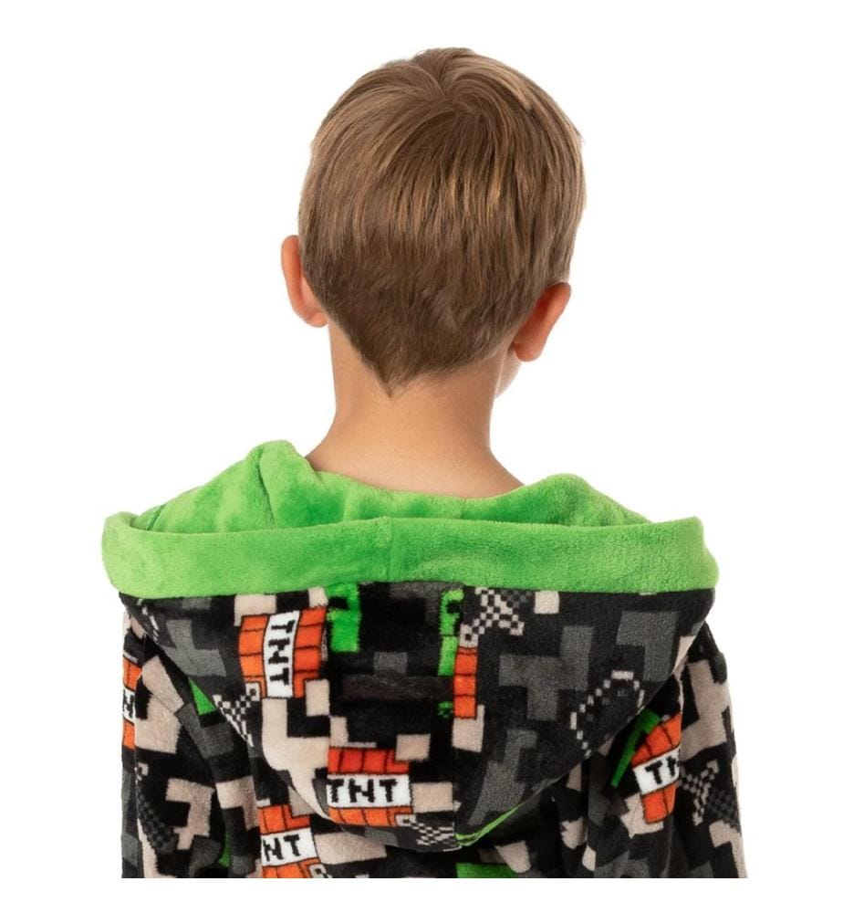 Minecraft Boys Creeper TNT Dressing Gown