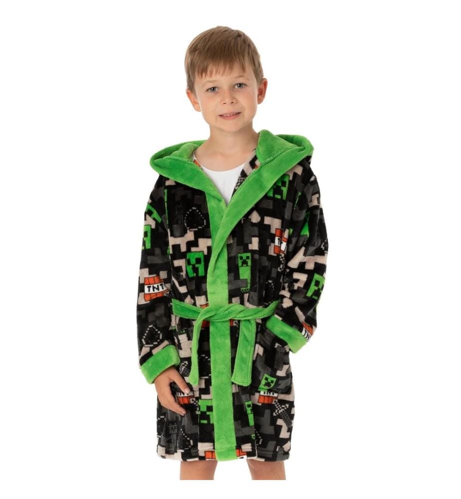 Minecraft Boys Creeper TNT Dressing Gown