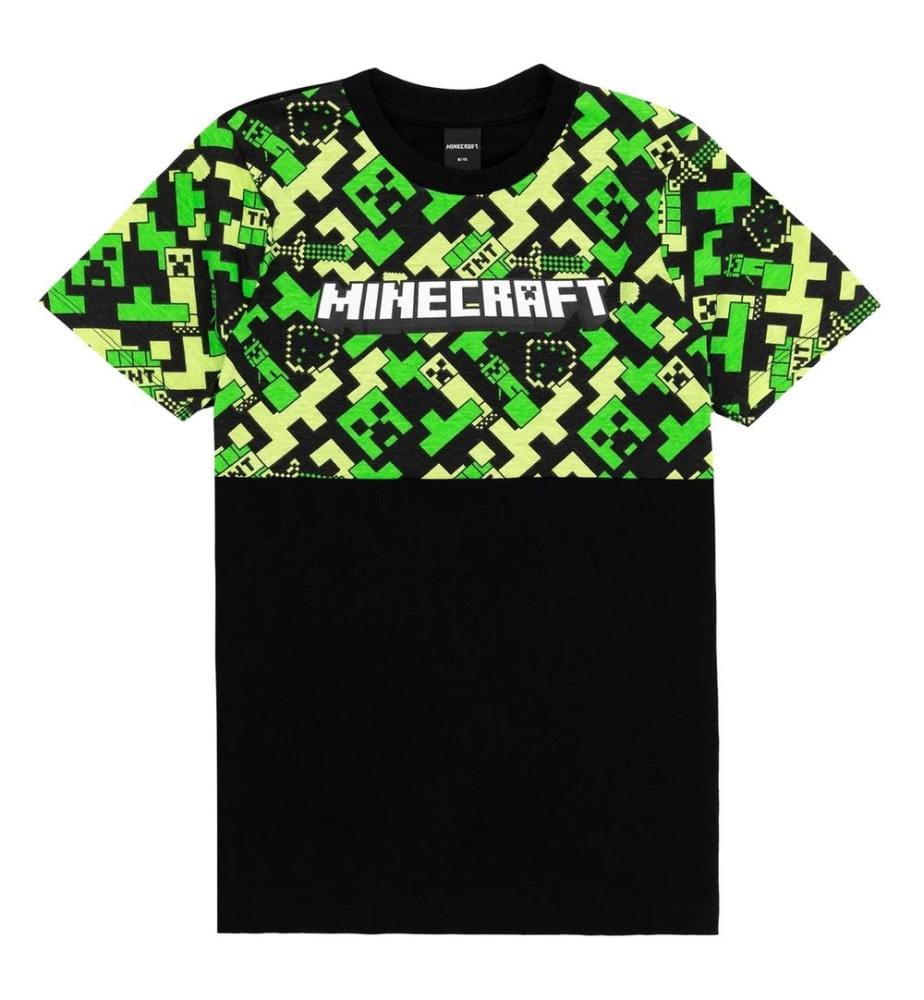 Minecraft Childrens/Kids Creeper Short Pyjama Set