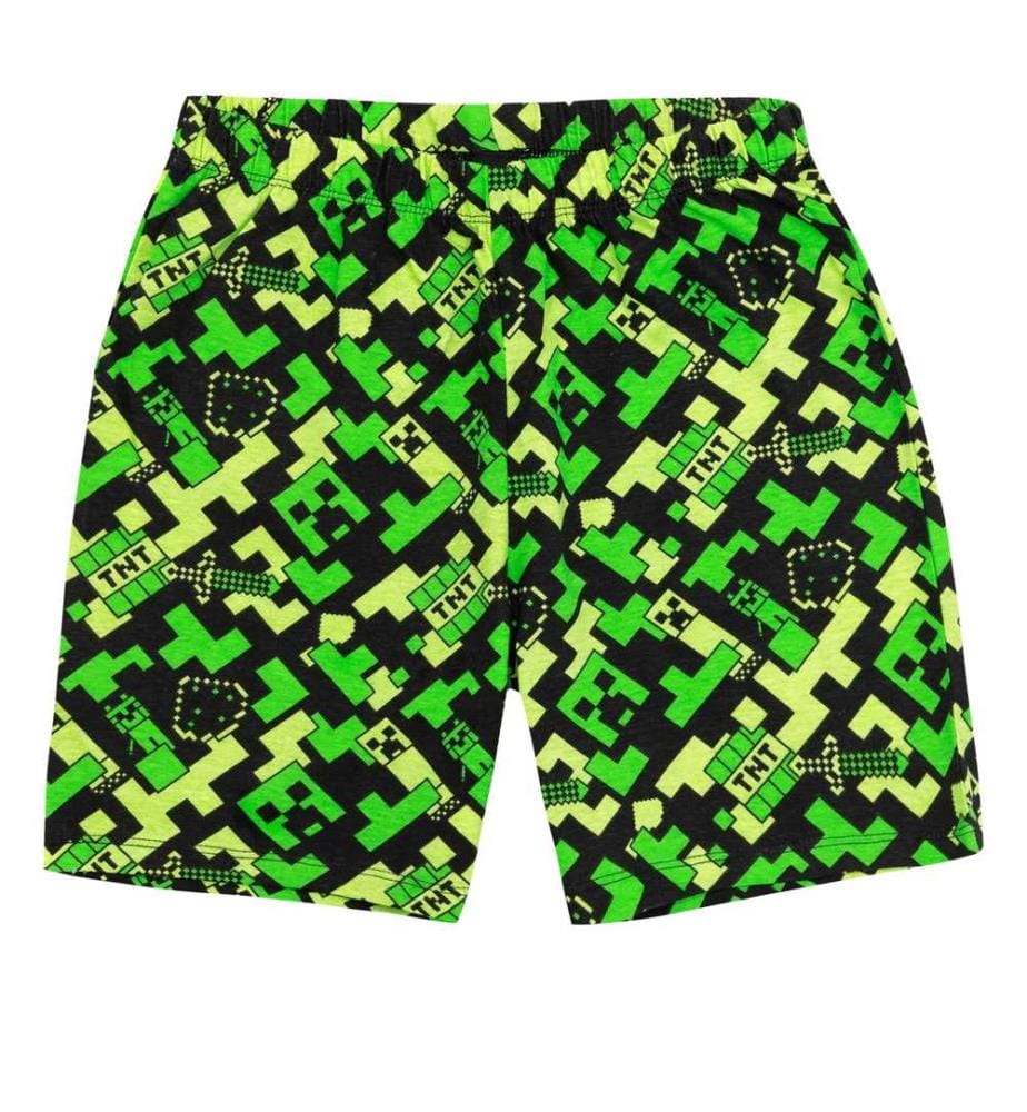 Minecraft Childrens/Kids Creeper Short Pyjama Set