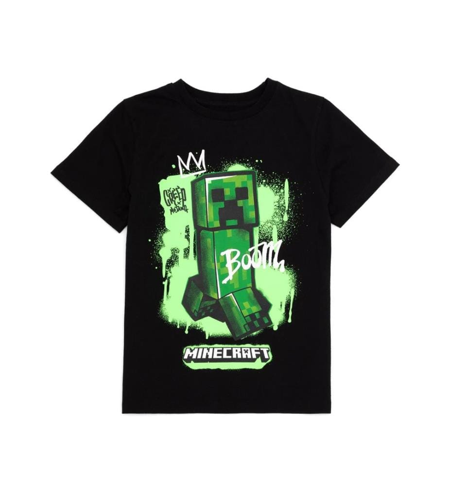 Minecraft Childrens/Kids Creeper T-Shirt (Pack of 2)