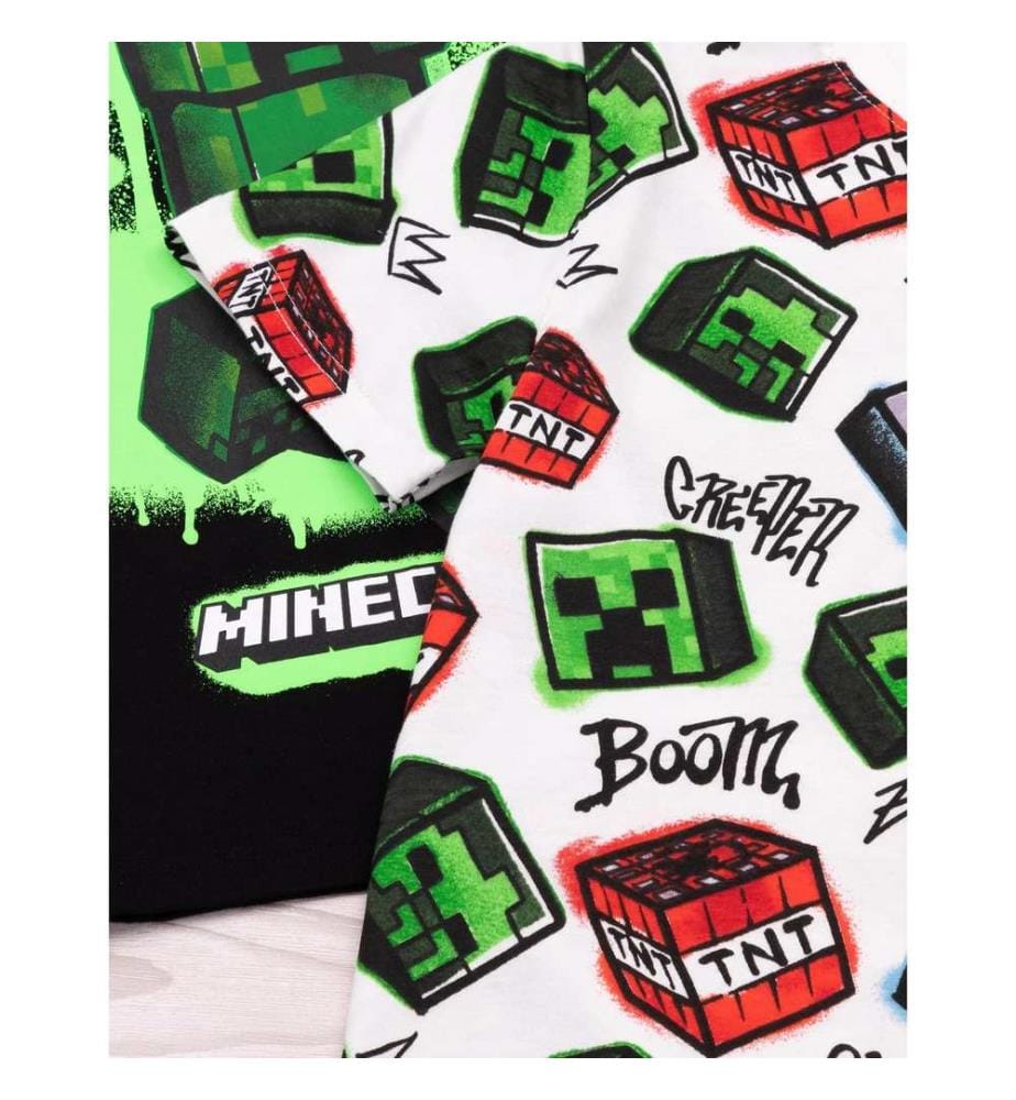 Minecraft Childrens/Kids Creeper T-Shirt (Pack of 2)