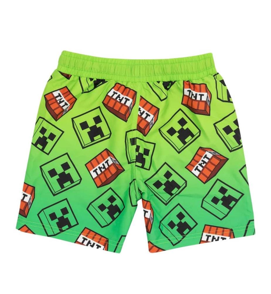 Minecraft Boys Creeper Swim Shorts