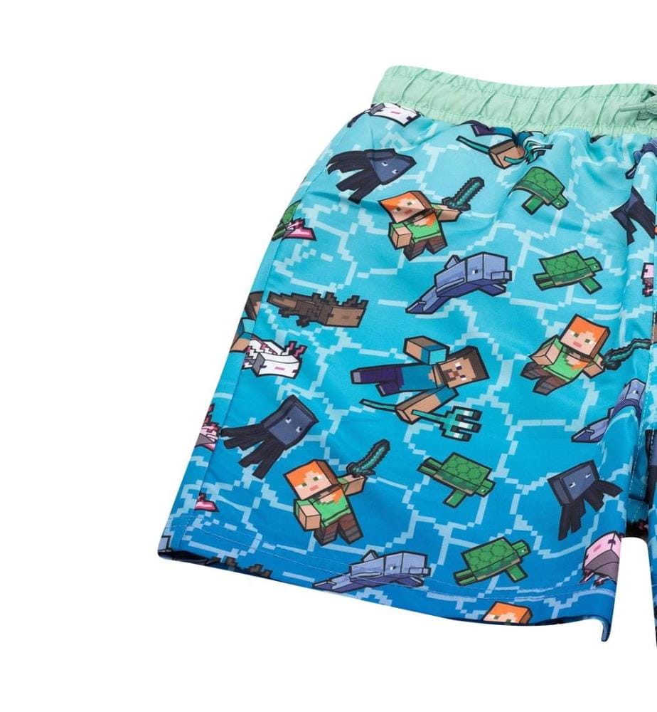Minecraft Boys Creeper Swim Shorts