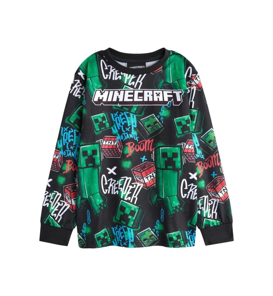 Minecraft Boys Creeper Long Pyjama Set (Pack of 2)