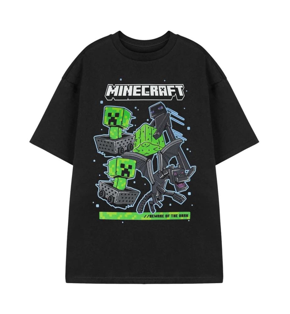 Minecraft Mens Beware Of The Dark Short-Sleeved T-Shirt