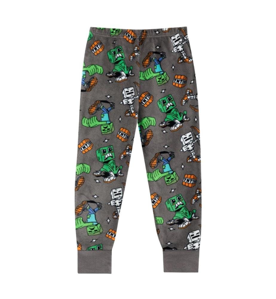 Minecraft Boys Creeper Long-Sleeved Long Pyjama Set