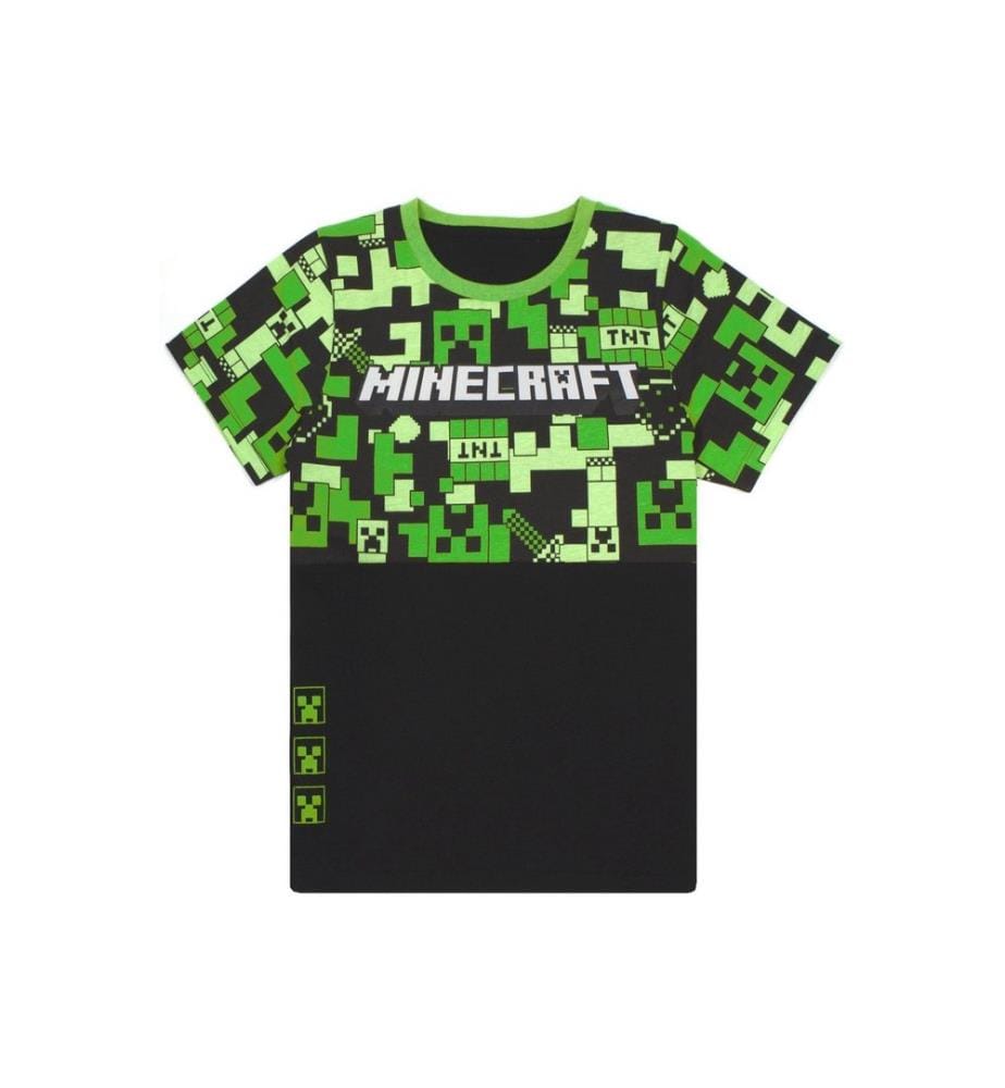 Minecraft Boys All-Over Print Short-Sleeved Short Pyjama Set