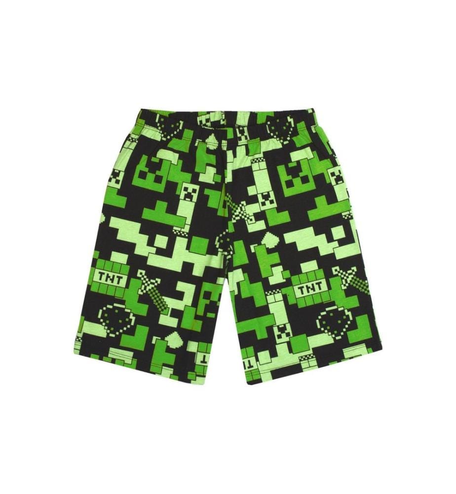 Minecraft Boys All-Over Print Short-Sleeved Short Pyjama Set