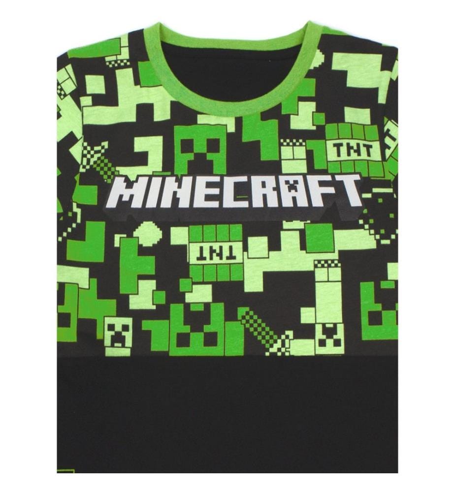 Minecraft Boys All-Over Print Short-Sleeved Short Pyjama Set