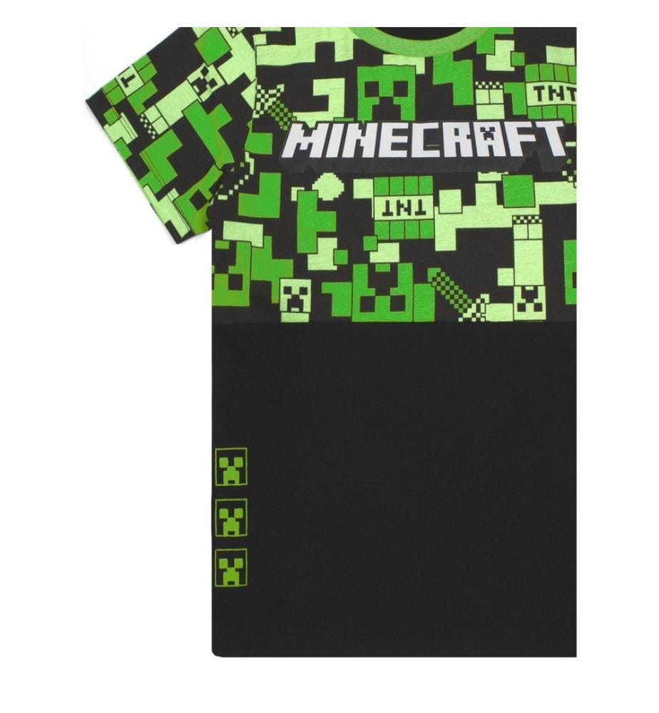 Minecraft Boys All-Over Print Short-Sleeved Short Pyjama Set