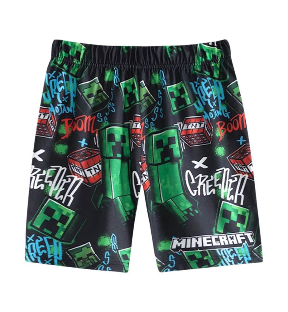 Minecraft Boys Creeper Short-Sleeved Short Pyjama Set (Pack of 2)