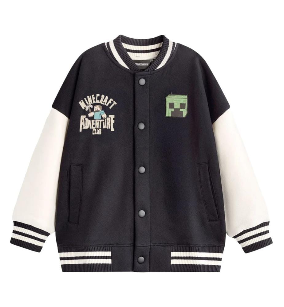 Minecraft Boys Creeper Varsity Jacket